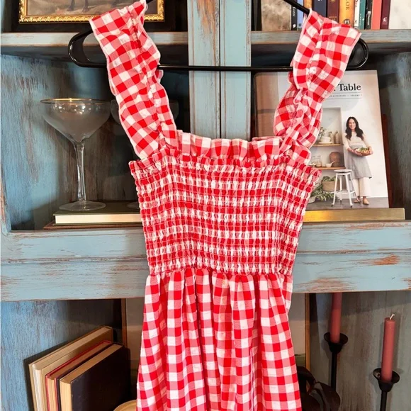 Gingham printed maxi dress med - Picture 10 of 10